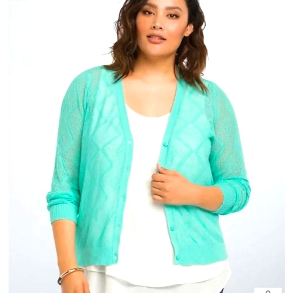 Cardigan torrid teal button up cardigan size 2(18-20)